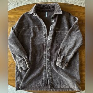 Zenana Outfitters Women's Brown Corduroy Jacket